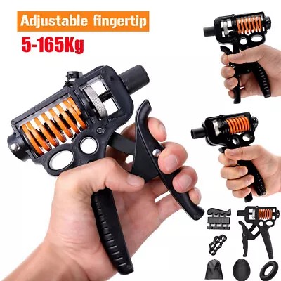 $13.99 • Buy 5PCS/SET 165Kg Power Hand Grip Exerciser Gripper Strengthener Trainer Adjustable