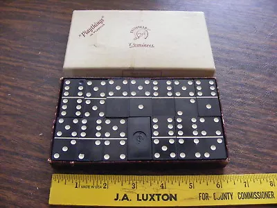 $45.35 • Buy Vintage Fairfield Black Plastic Dominoes