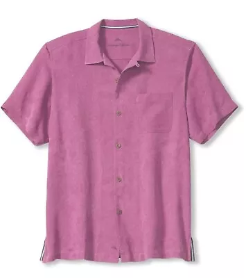 Tommy Bahama Tropic Isles Silk Camp Shirt Very Berry SMALL • $49.99