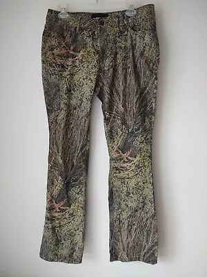 Mossy Oak Pants Womens 10 Brush Brown Green Foliage Camouflage Hunting Stretch • $19.99