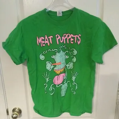 Meat Puppets Monster T-Shirt Green Rock Band Medium Med M • $22