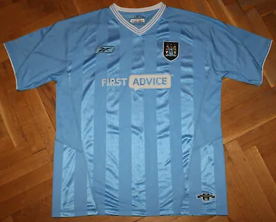 Manchester City 2003-2004 Home Shirt Reebok Size L (42-44) • £39.59