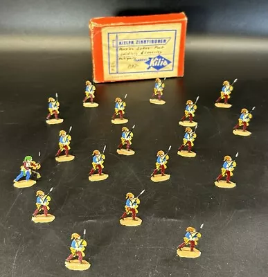 Vintage Tin Flats Persian Foot Soldiers Advancing With Box Kieler Zinnfiguren • $59.95