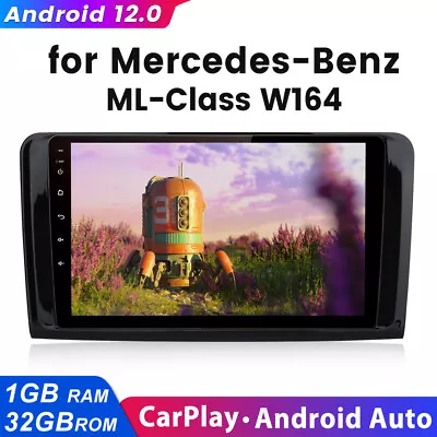 Android 12 Car Radio Carplay For Mercedes Benz ML/GL-Class W164 X164 GPS Sat Nav • £107.99