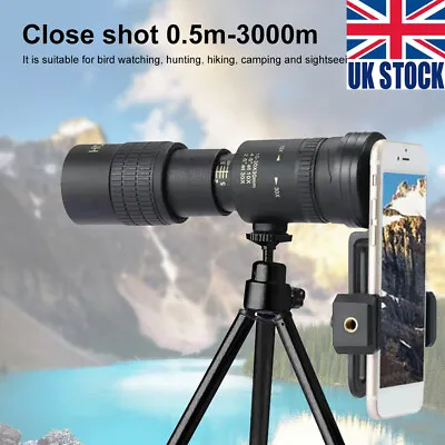 Military Telescope Day/Night 10-300X40mm Zoom Monocular Starscope Telescope UK • £19.49