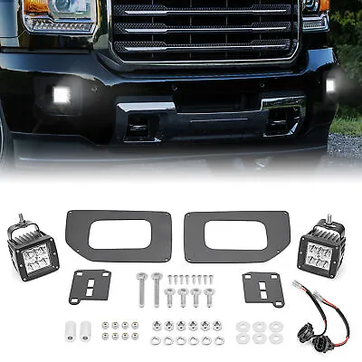 For Chevy Silverado 2500 3500 HD 15-16 17 18 19 - Bumper Fog Light Mounting Kit • $54.99