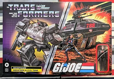 Transformers X G.I. Joe MEGATRON H.I.S.S. TANK WITH BARONESS 2022 NIB • $26