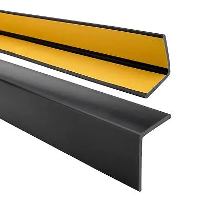 £4.09 • Buy PVC Black Edge Corner Protective Profile Trim Wall Angle Adhesive DIY 1 M
