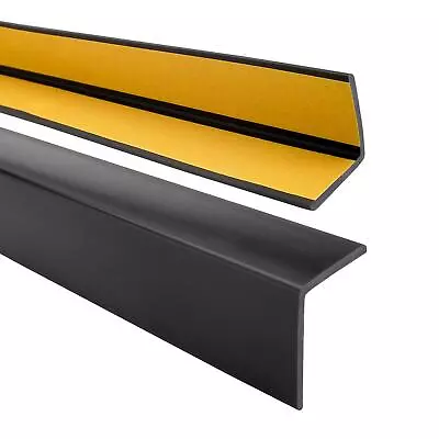 £4.09 • Buy PVC Black Edge Corner Protective Profile Trim Wall Angle Adhesive DIY 1 M