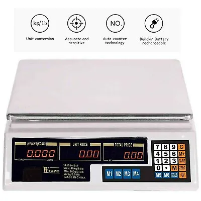 LCD Digital Kitchen Scale Food Meat Computing Commercial Weight Tool Market 88LB • $45.99
