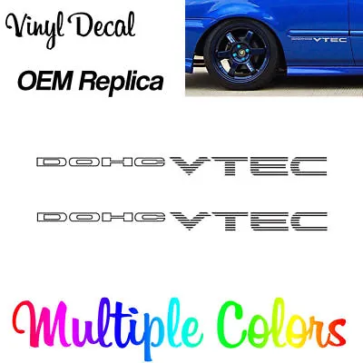 99-00 CIVIC Si DOHC VTEC DECALS | OEM Replica EK9 EJ6 EK4 B16A2 B16 B18 EM1 SiR • $6.54