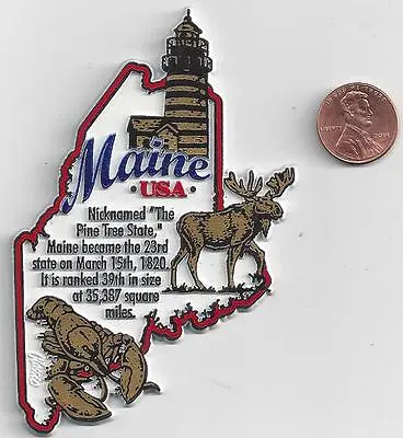   Maine State  Information Magnet     Educational  5-color • $1.99