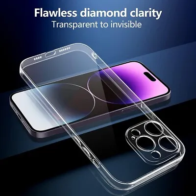 Case For IPhone 15 14 Pro Max Plus 13 11 12 XR 7 Clear Shockproof Cover Silicone • £2.95