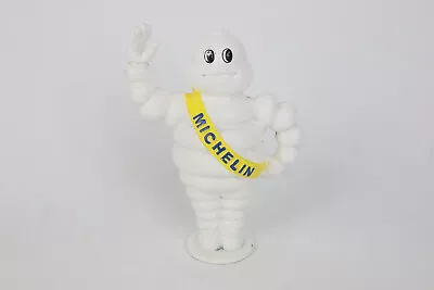 Vintage Michelin Man 9  Tall Cast Iron Coin Bank White Tires Bibendum Statue • $64.95