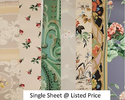 £9.78 • Buy Vtg Mid Century 1950s Partial Wallpaper Sheets ~ See Pics For Variations ~ #2