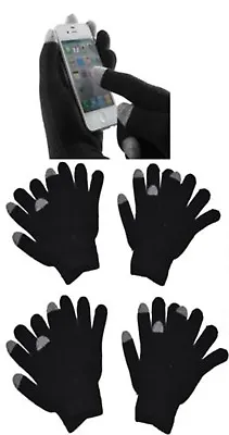 4 Pairs Black Magic Knit Touch Screen IPhone Gloves Texting Gloves New York  • $9.99