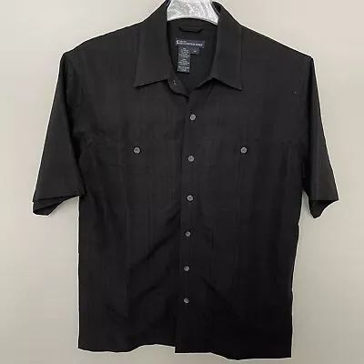 5.11 Tactical Conceal Carry Shirt Men Medium Quick Draw Short Sleeve Black Plaid • $16.99