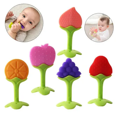 Unisex Baby Toddler Fruit Chew Teething Teether Silicone Toy Children BPA FREE • £4.98