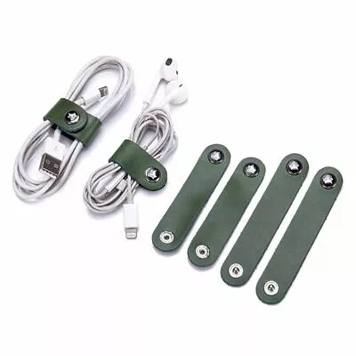 £2.46 • Buy Leather Cord Winder Straps Tidy Storage Cable Holder Ties Cord Organizer H