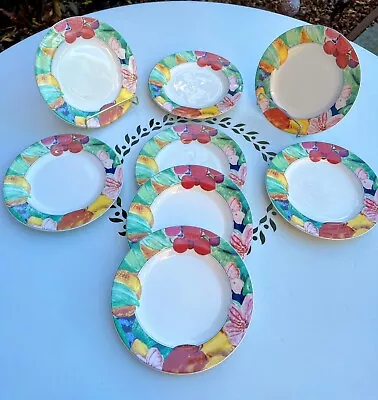 Mikasa Maxima EXOTIC GARDEN Bread Plates Set Of Eight (8) 6-1/2”. • $32