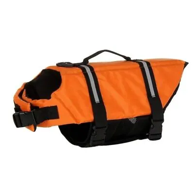 Dog Life Jacket Pet Safety Swimming Float Adjustable Buoyancy Aid Orange Medium • £7.85