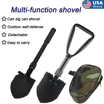 Folding Military Shovel Survival Spade Emergency Garden Camping Outdoor Tool • $17.99