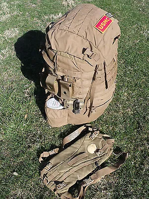 Marine Main Bag Field Pack Rucksack For USMC FILBE Set W Hydration Pouch + + • $31