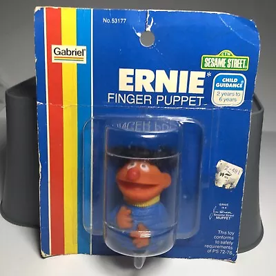 SEALED Vintage 1980 Sesame Street Ernie Finger Puppet By Gabriel - 12 • $19.95