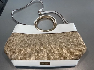 £18 • Buy Carvela Large White/gold Bag With Strap, Vgc