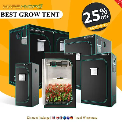 £65.99 • Buy Mars Hydro Indoor Grow Tent Box Black Mylar Hydroponic Green Room Reflective Kit