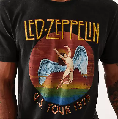 Led Zeppelin U.S. Tour 1975 Official Rock T-Shirt Size S • $19.95