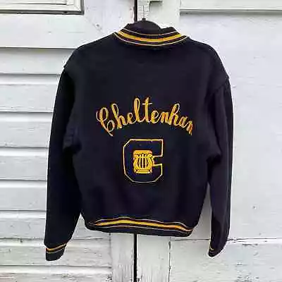 Vintage 1960s Chainstitch Bomber Jacket / Cheltenham High School / Pennsylvania  • $100