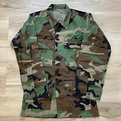 VTG ARMY Camouflage Jacket Button Up Tactical Hunter Jacket X-Small Military #11 • $21.99