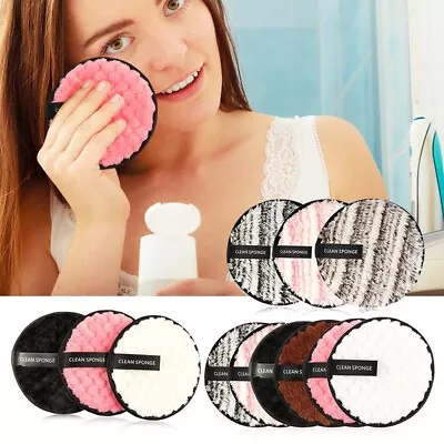 Cleansing Pads Make Up Remover Reusable Face Facial Sponge Cleaner Microfiber  • £2.99