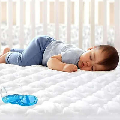 Pack N Play Mini Crib Mattress Pad Cover Soft Cotton Surface Waterproof 39 X27  • $15.99