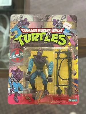 Vintage TMNT Foot Soldier Carded 10 Back • $20.50