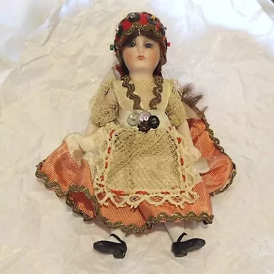 Bisque 5  Doll Closed Mouth Glass Eyes Outfit Mignonette Size  • $175