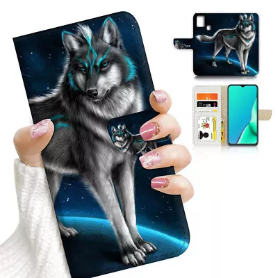 ( For Optus X Pro ) Wallet Flip Case Cover AJ23483 Spirit Wolf • $12.99