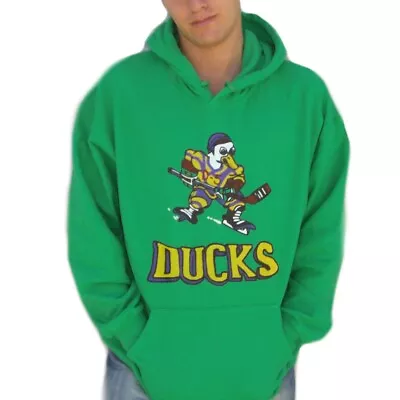 Mighty Ducks Movie Hooded Sweatshirt Hoodie Hockey Gift Sweater Jumper Jersey • $28.32