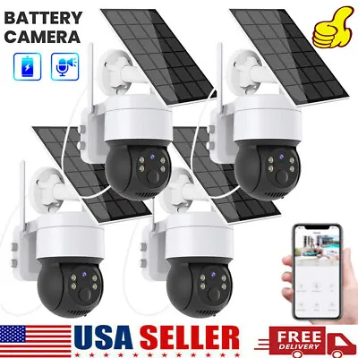 Solar Battery Powered Wireless WiFi Outdoor Pan/Tilt Home Security Camera System • $61.99