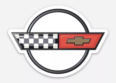 Vintage Retro 1982 Chevrolet Corvette C4 Logo Vinyl Decal  Sticker • $2.99