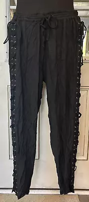 The Pirate Dressing Black Lace Up Pirate Ren Faire Pants Mens XL NEW NWT • $29.95