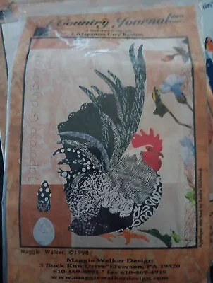 Maggie Walker Block Of The Month #6 Japanese Grey Bantam Applique Quilt Pattern • $24.99