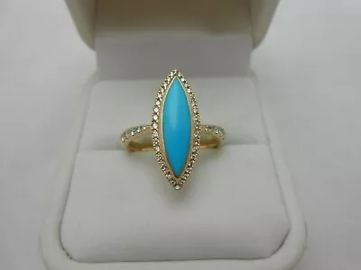 3Ct Marquise Cut Simulated Turquoise Diamond Weeding Ring 14K Yellow Gold Plated • $100