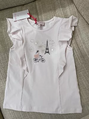 Lili Gaufrette Sleeveless Pink Eiffel Tower Top T Shirt Age 6 • £5