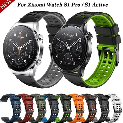22mm Silicone Strap For Xiaomi MI Watch S1 Pro Active Color 2 S2 42mm 46mm Band • £3.55