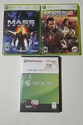 Mass Effect Bundle 1 2 & 3 (Microsoft Xbox 360) Tested Working • $18