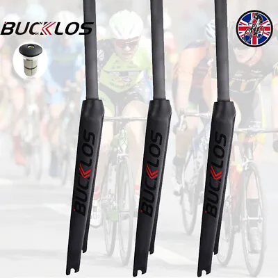 BUCKLOS Road Race Bike 700C Rigid Fork Full Carbon Fiber 3K Threadless 1-1/8 In • £63.19