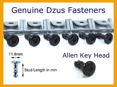 £13.99 • Buy 6x Black Genuine 17mm Dzus Fasteners Allen Key Hex Head & Clips Fairing Panel