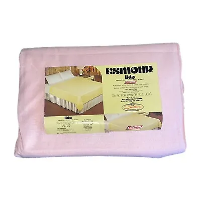 New Vtg Esmond Chatham Lido Summer Pink Blanket Lightweight 70 X 90 Twin Full  • $24.88